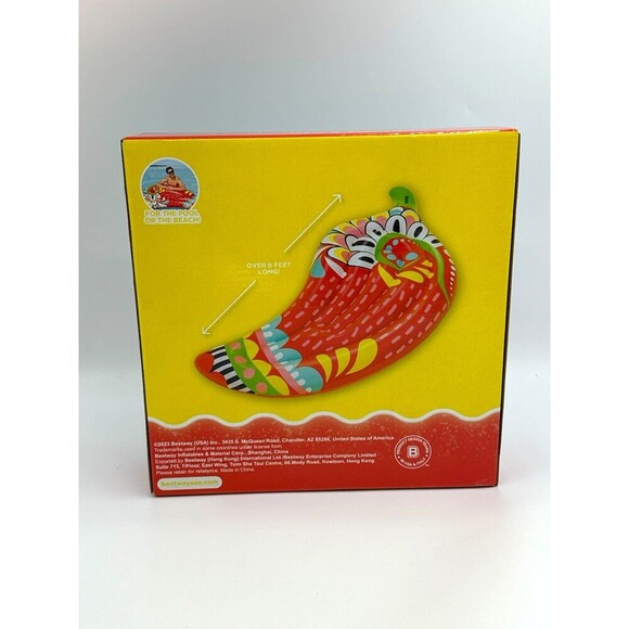 H2OGO! Inflatable Flirty Fiesta Pepper Pool/Water/Beach Float 6'5" x 39" - Picture 3 of 3